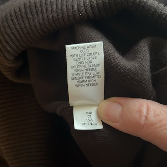 MERONA Cashmere Blend Quarter Zip Sweater Dark Brown Long Sleeves Size Small - Picture 10 of 12